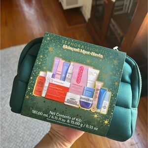 Sephora Favorites Mini Skincare Set with Dark Green Pouch